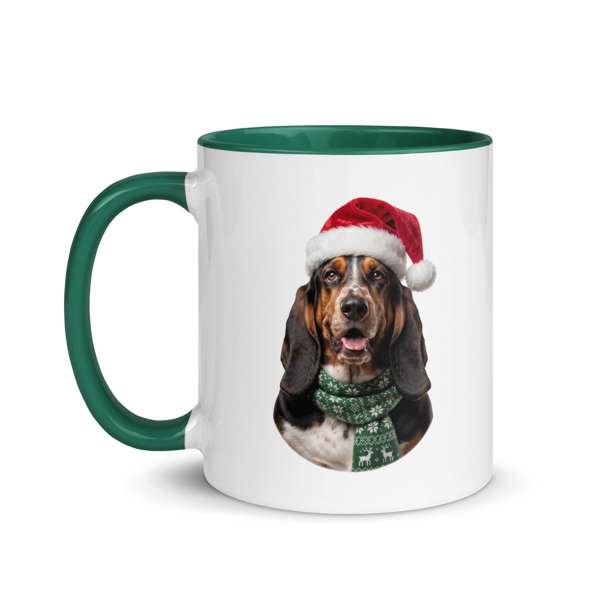 Basset Hound Ceramic Mug with Color Inside