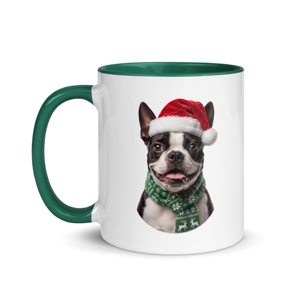 Boston Terrier Ceramic Mug with Color Inside