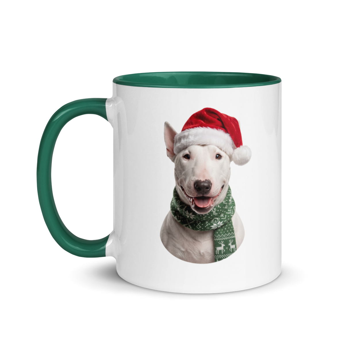 Bull Terrier Ceramic Mug with Color Inside