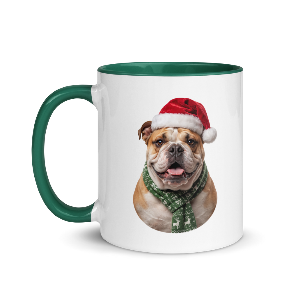 Bulldog Ceramic Mug with Color Inside
