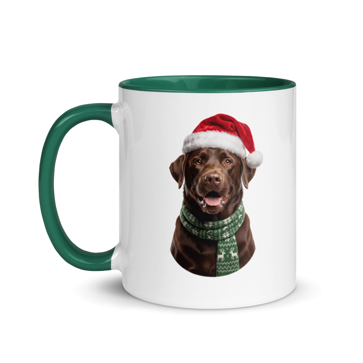 Chocolate Labrador Ceramic Mug with Color Inside