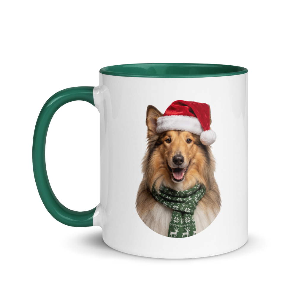 Collie Ceramic Mug with Color Inside