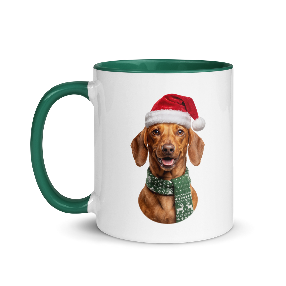 Dachshund Ceramic Mug with Color Inside