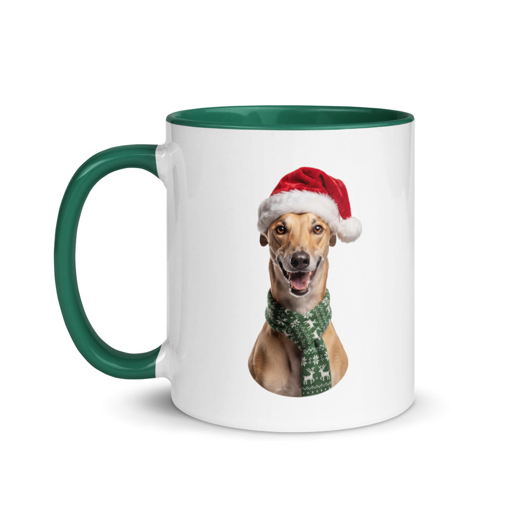 Greyhound Ceramic Mug with Color Inside