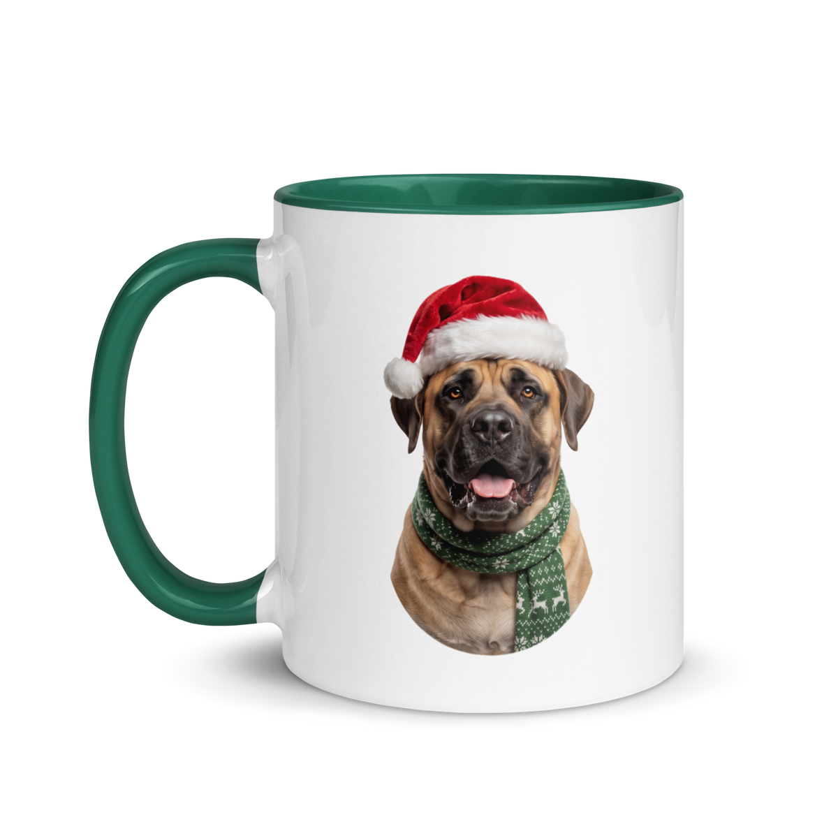 Mastiff Ceramic Mug with Color Inside