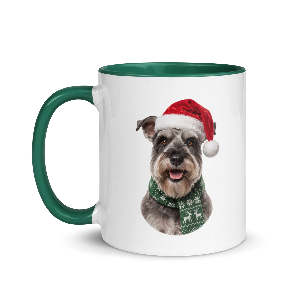 Schnauzer Ceramic Mug with Color Inside