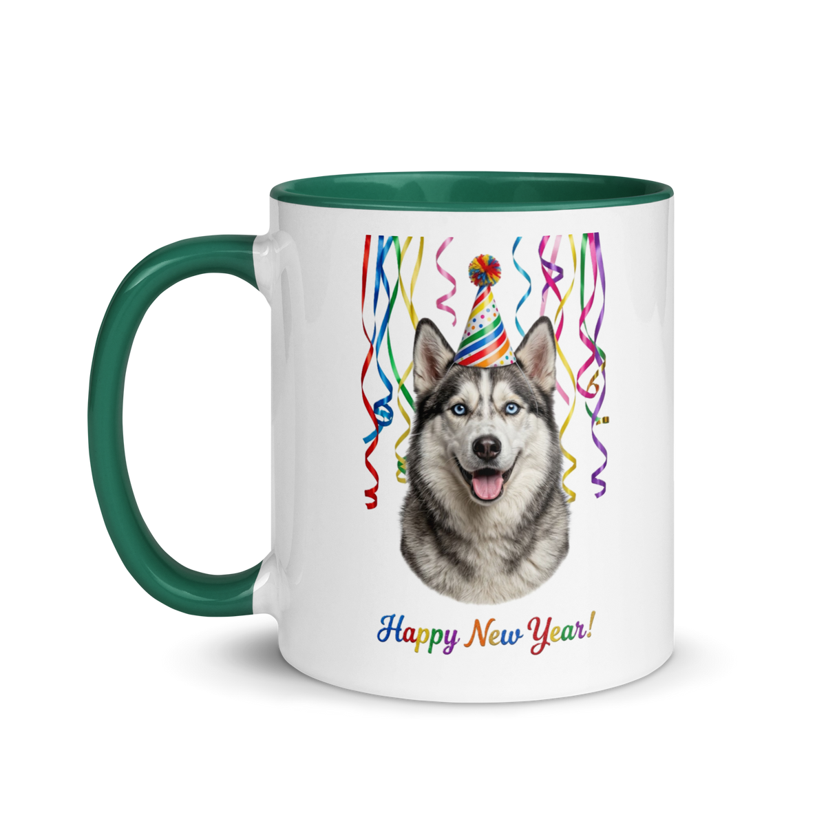 Alaskan Husky Ceramic New Year Mug