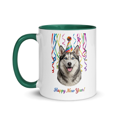 Alaskan Husky Ceramic New Year Mug