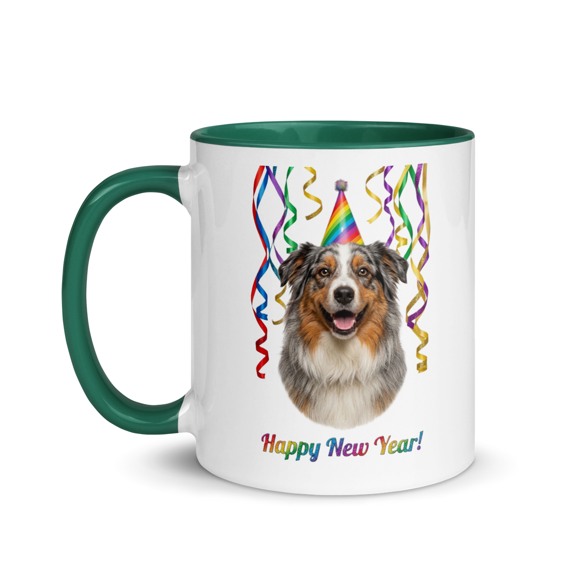 Australian Shepherd Ceramic New Year Mug