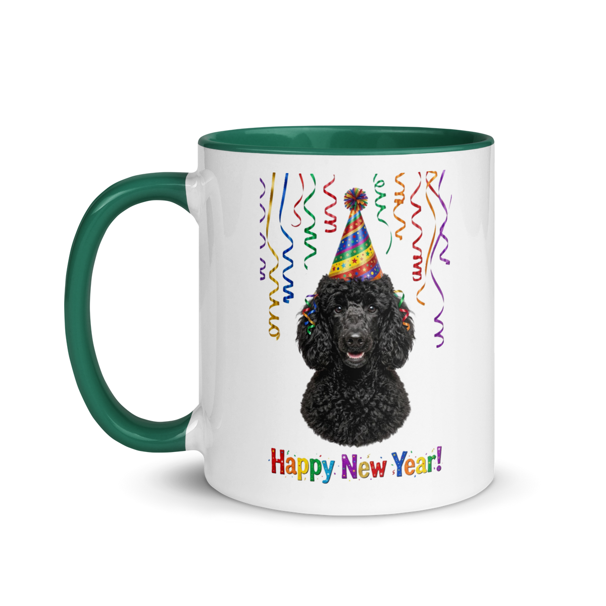 Black Poodle Ceramic New Year Mug
