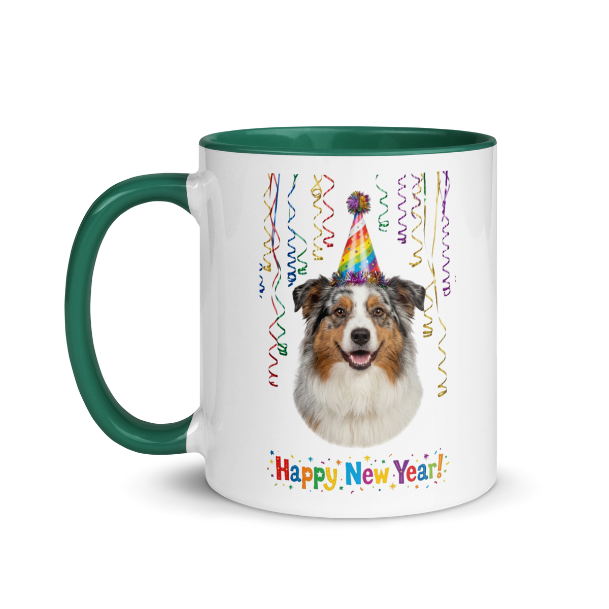 Minature American Shepherd Ceramic New Year Mug