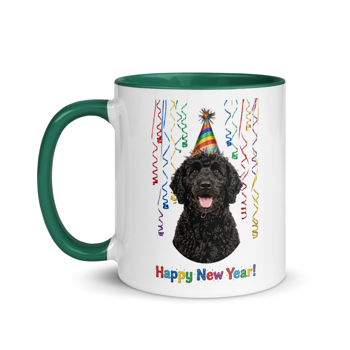 Portuguese Water Dog Ceramic New Year Mug