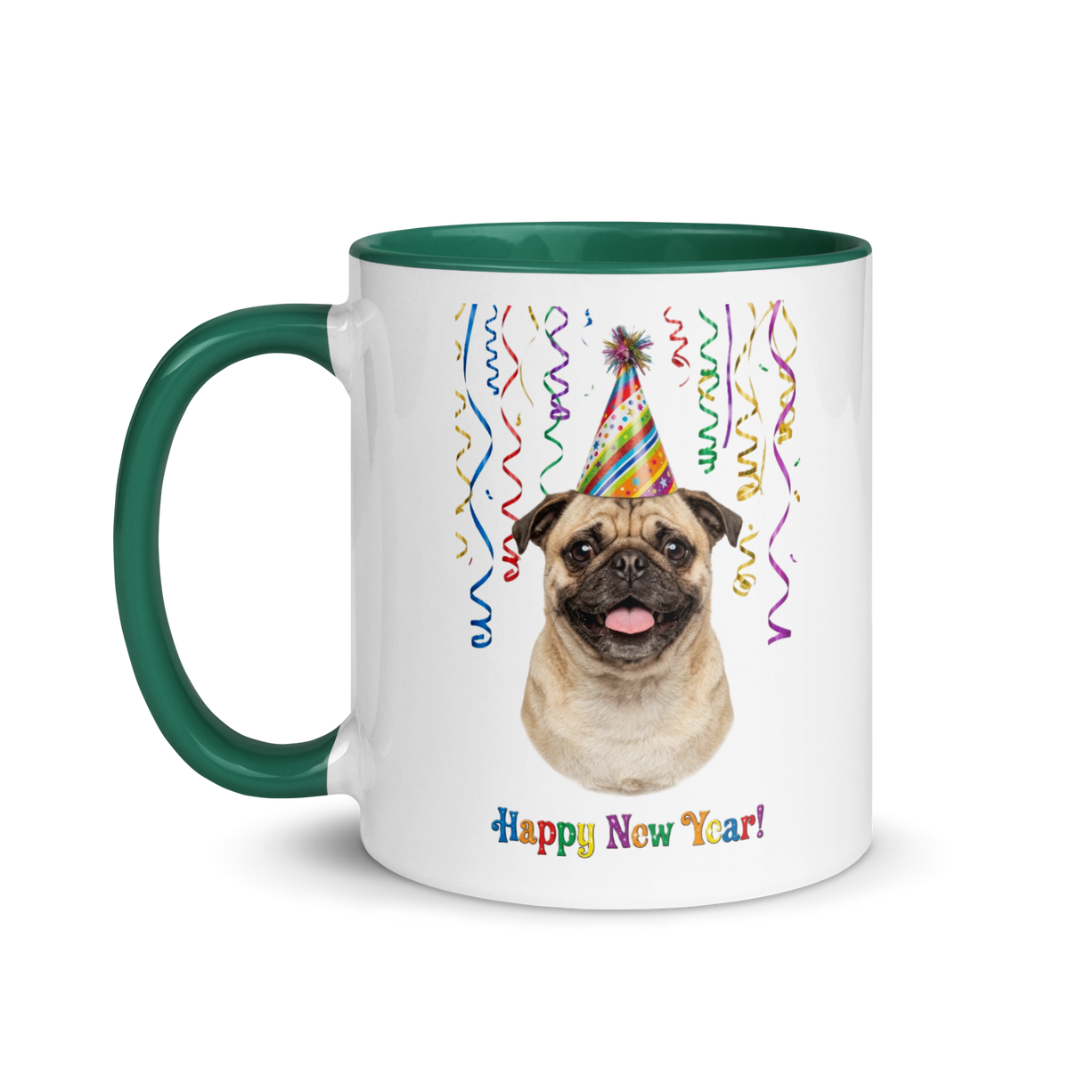 Pug Ceramic New Year Mug