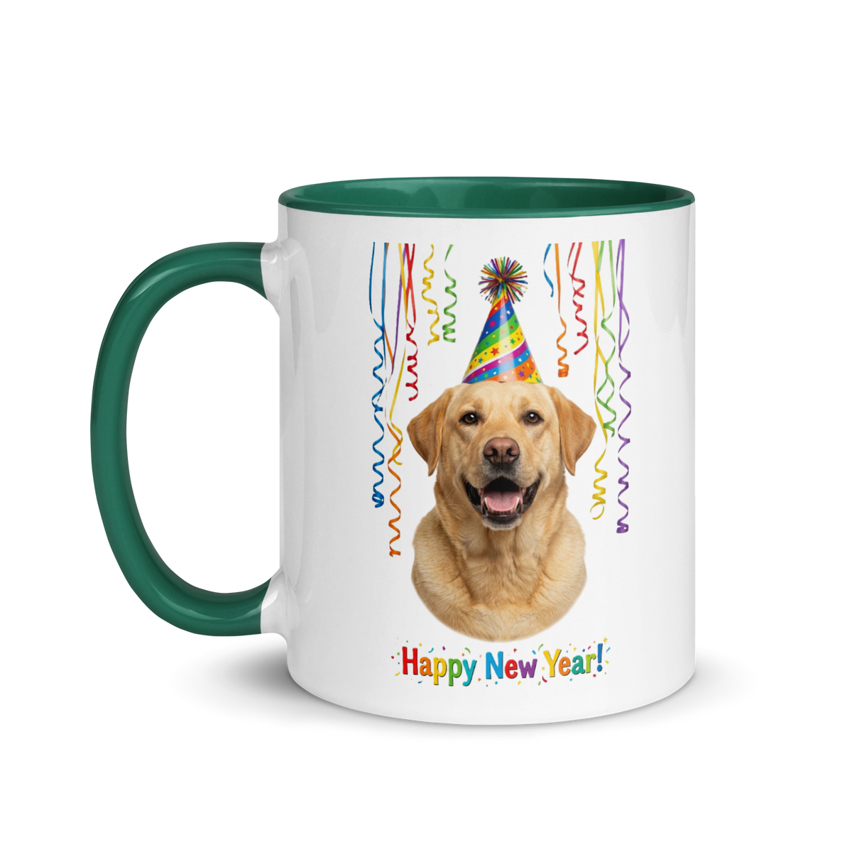 Yellow Labrador Ceramic New Year Mug