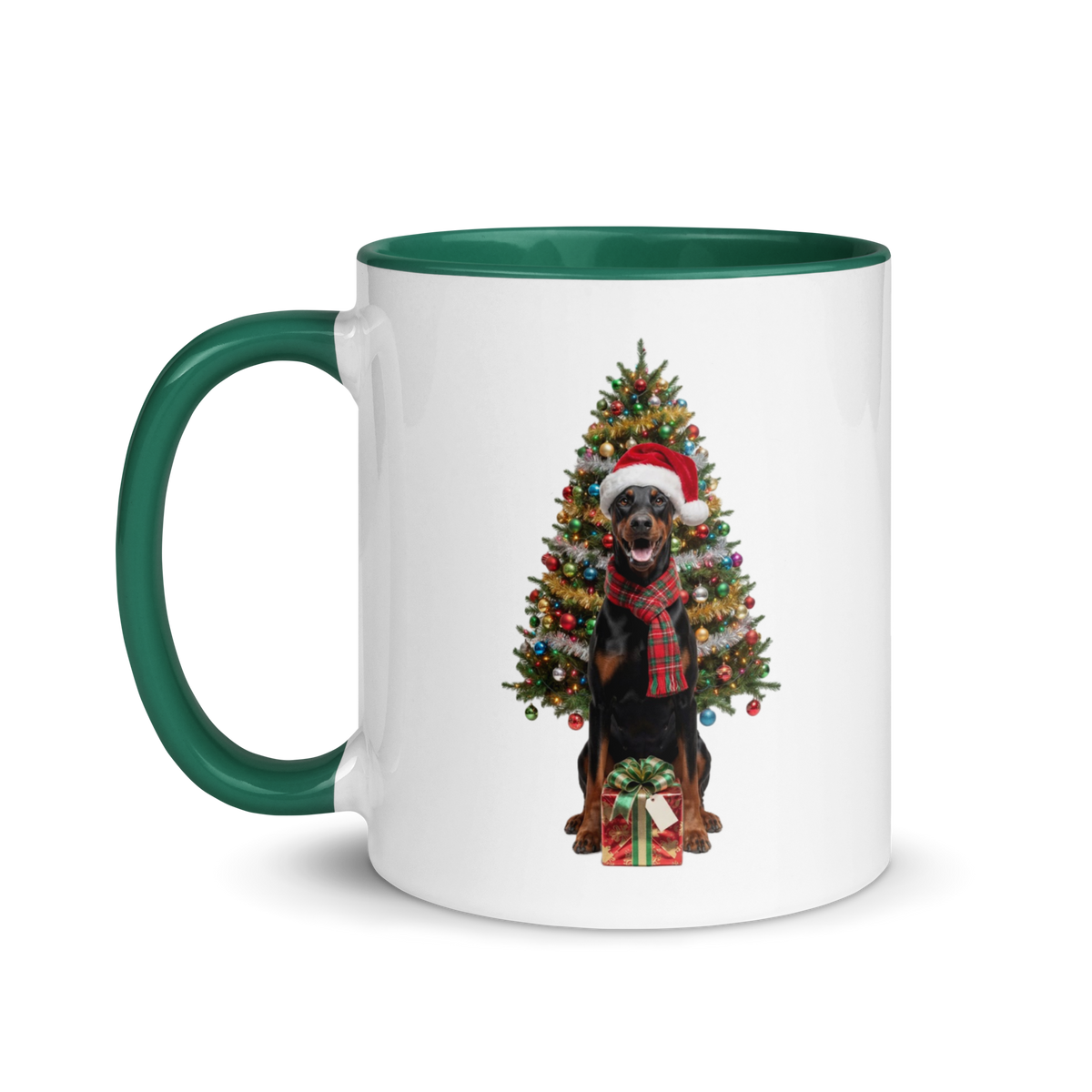 Doberman Pinscher Ceramic Christmas Mug
