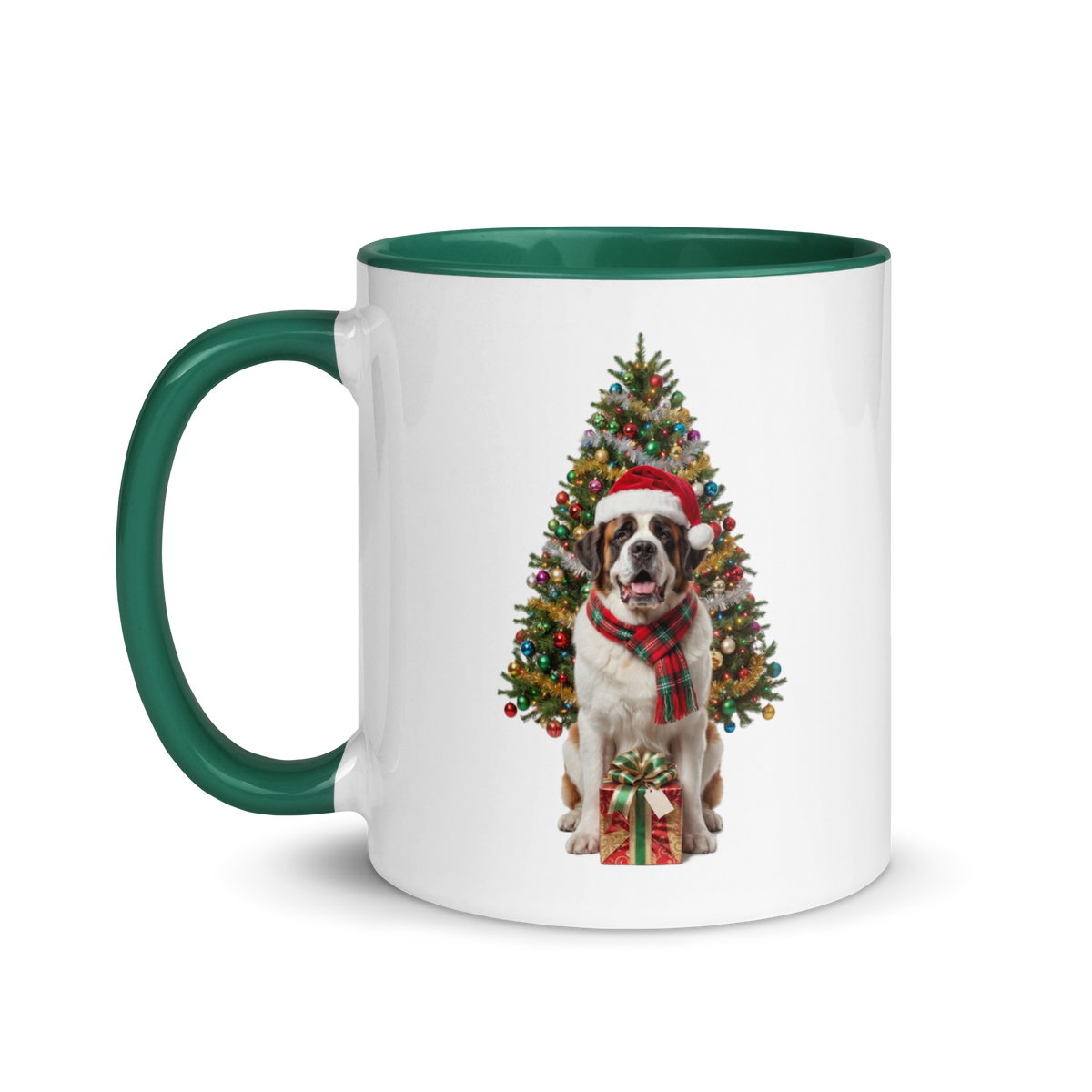 Saint Bernard Ceramic Christmas Mug