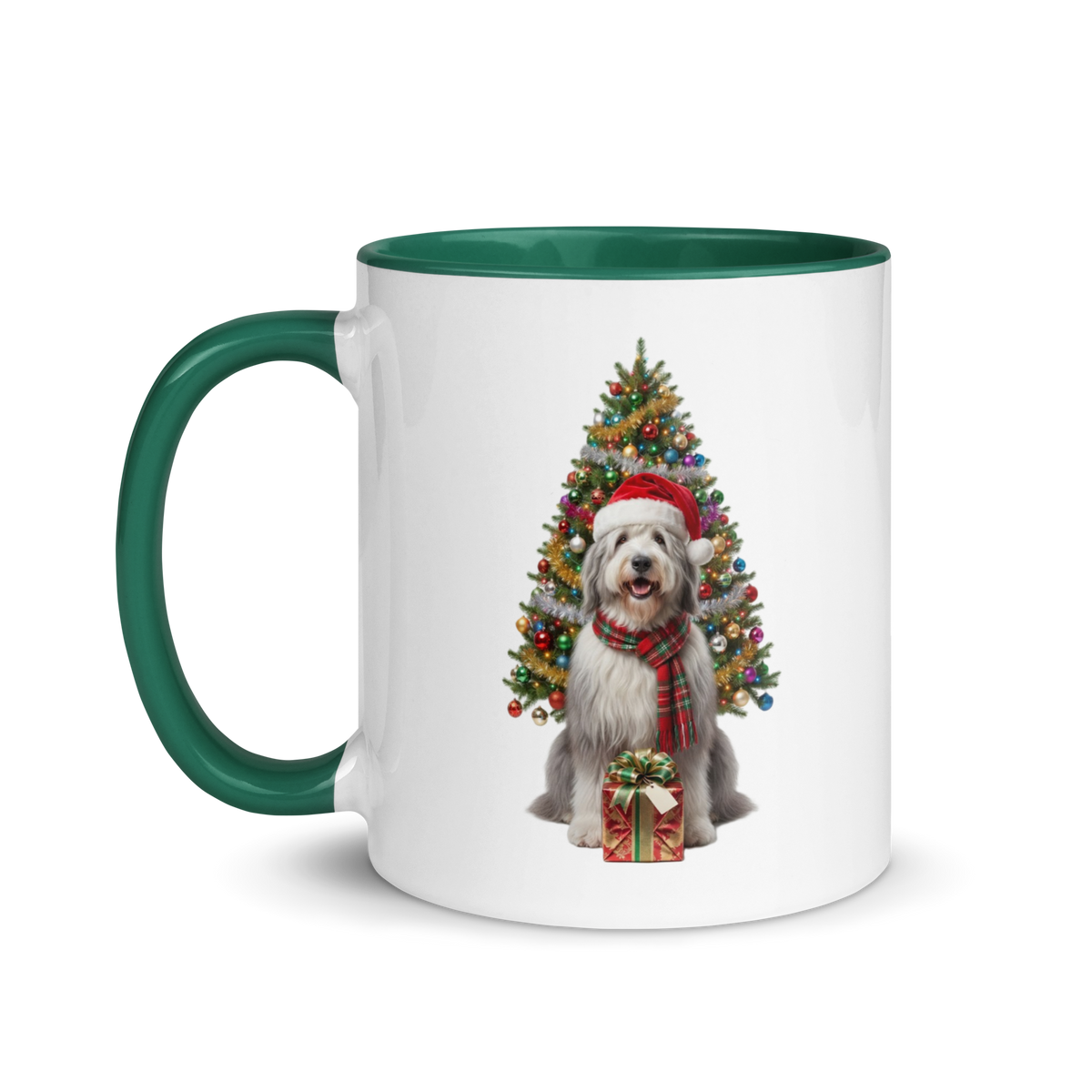 Sheepdog Ceramic Christmas Mug
