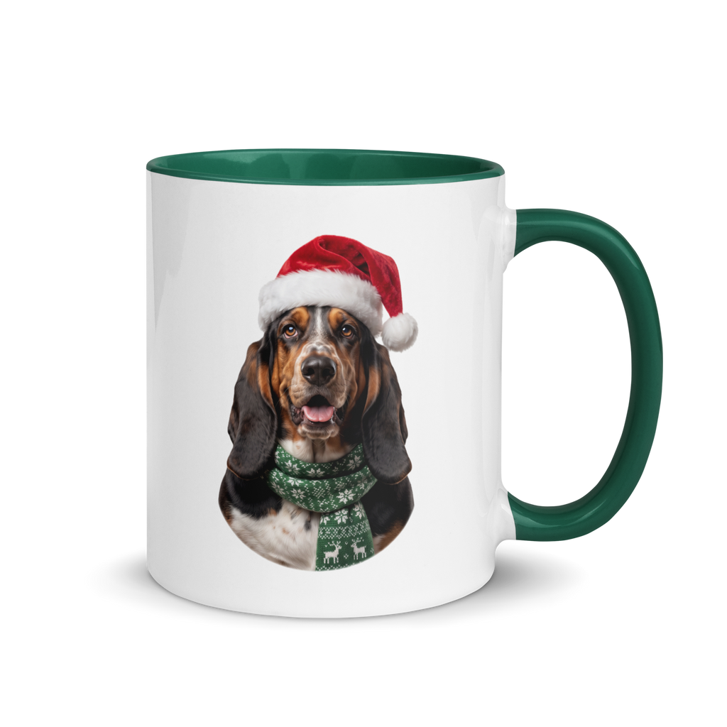 Basset Hound Ceramic Mug with Color Inside