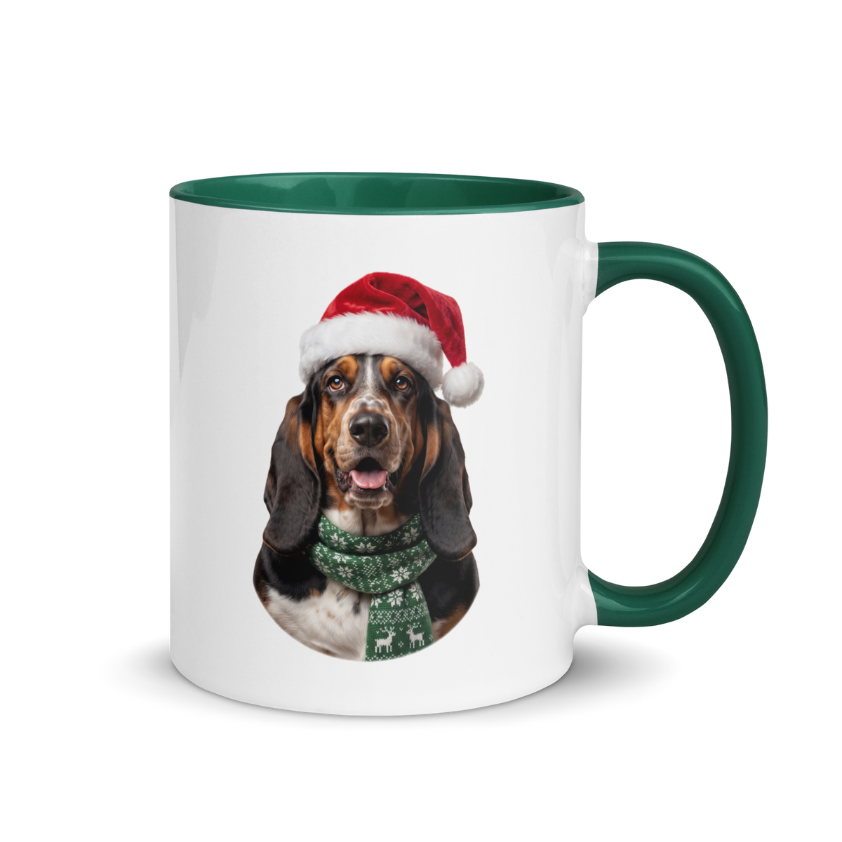 Basset Hound Ceramic Mug with Color Inside