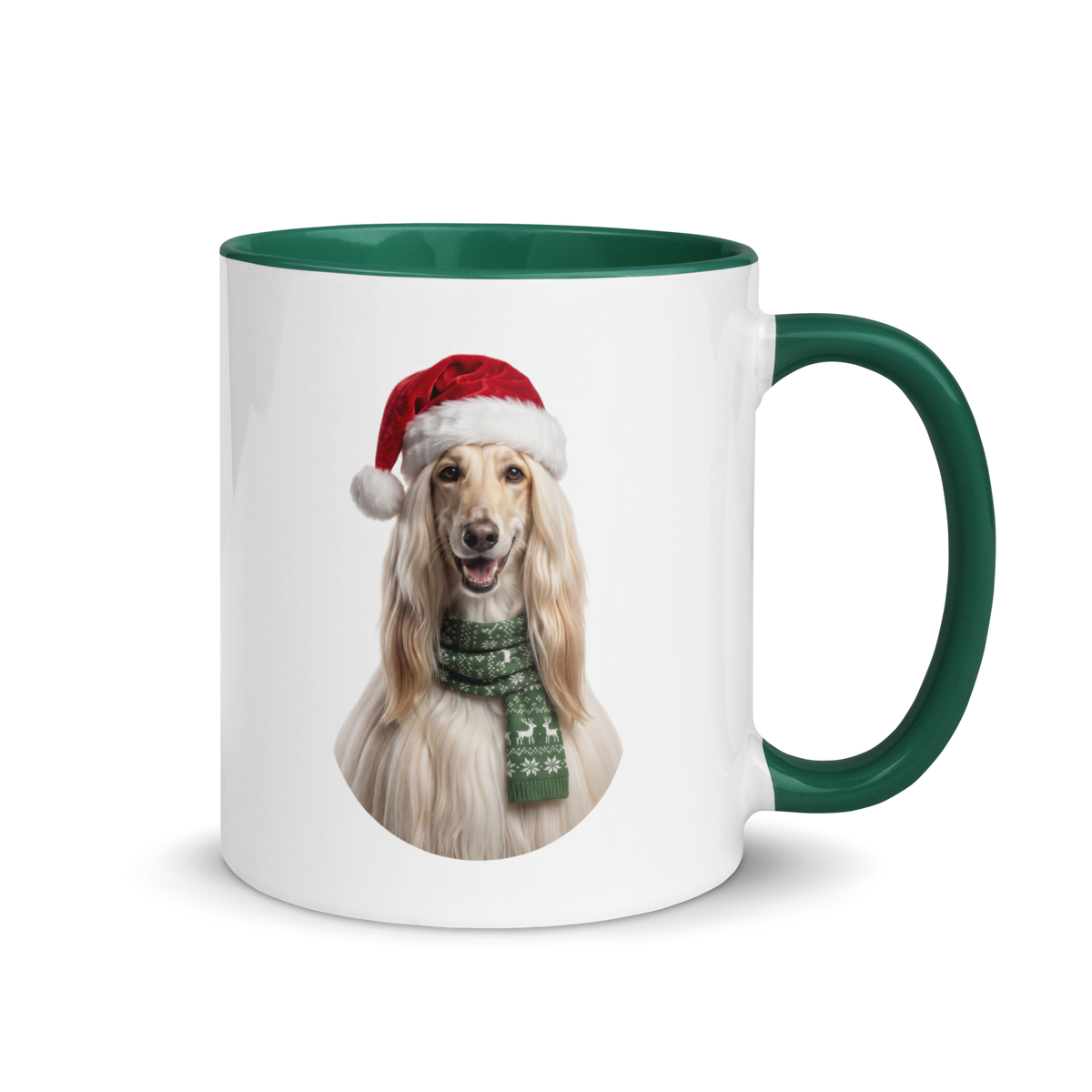 Afghan Hound Ceramic Mug with Color Inside