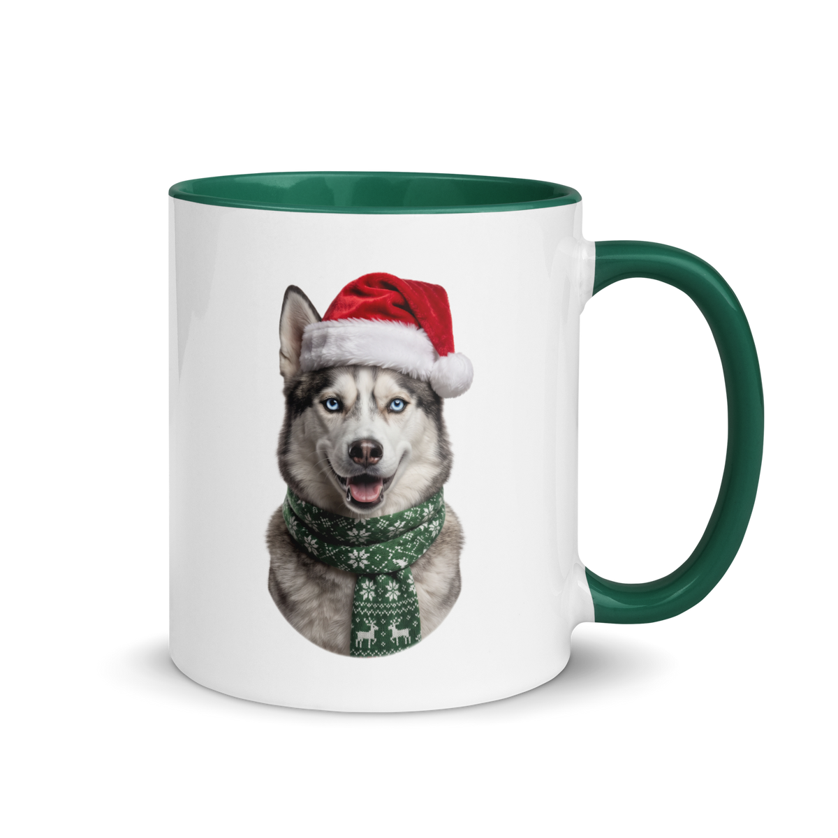 Alaskan Husky Ceramic Mug with Color Inside