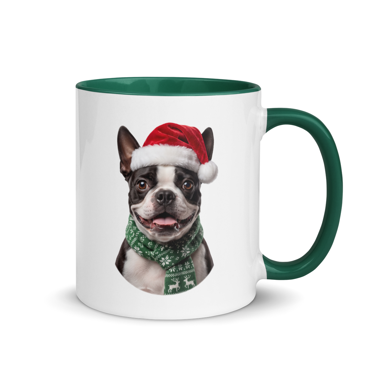 Boston Terrier Ceramic Mug with Color Inside