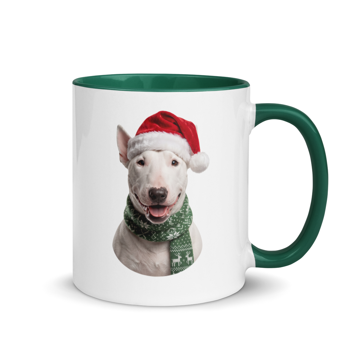 Bull Terrier Ceramic Mug with Color Inside