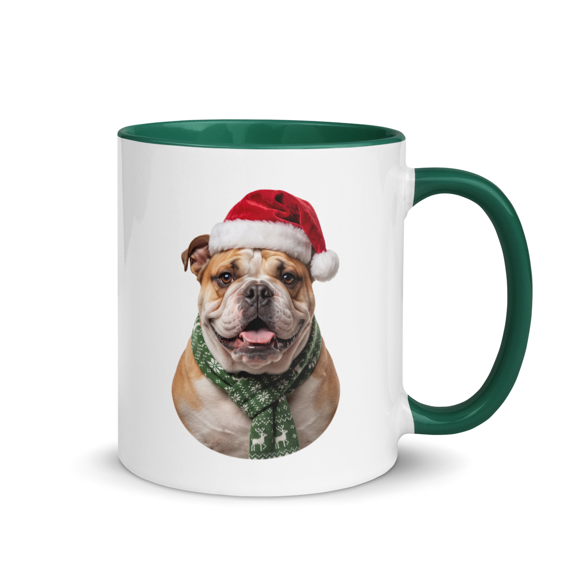 Bulldog Ceramic Mug with Color Inside