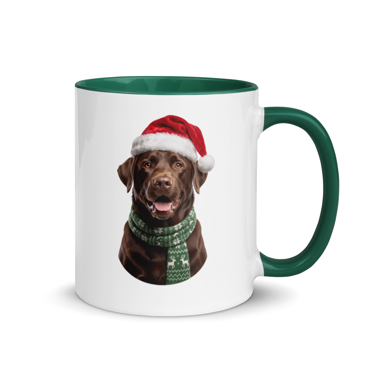 Chocolate Labrador Ceramic Mug with Color Inside