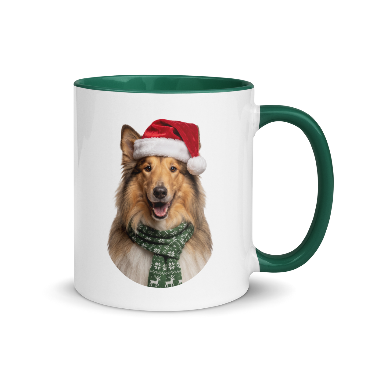 Collie Ceramic Mug with Color Inside