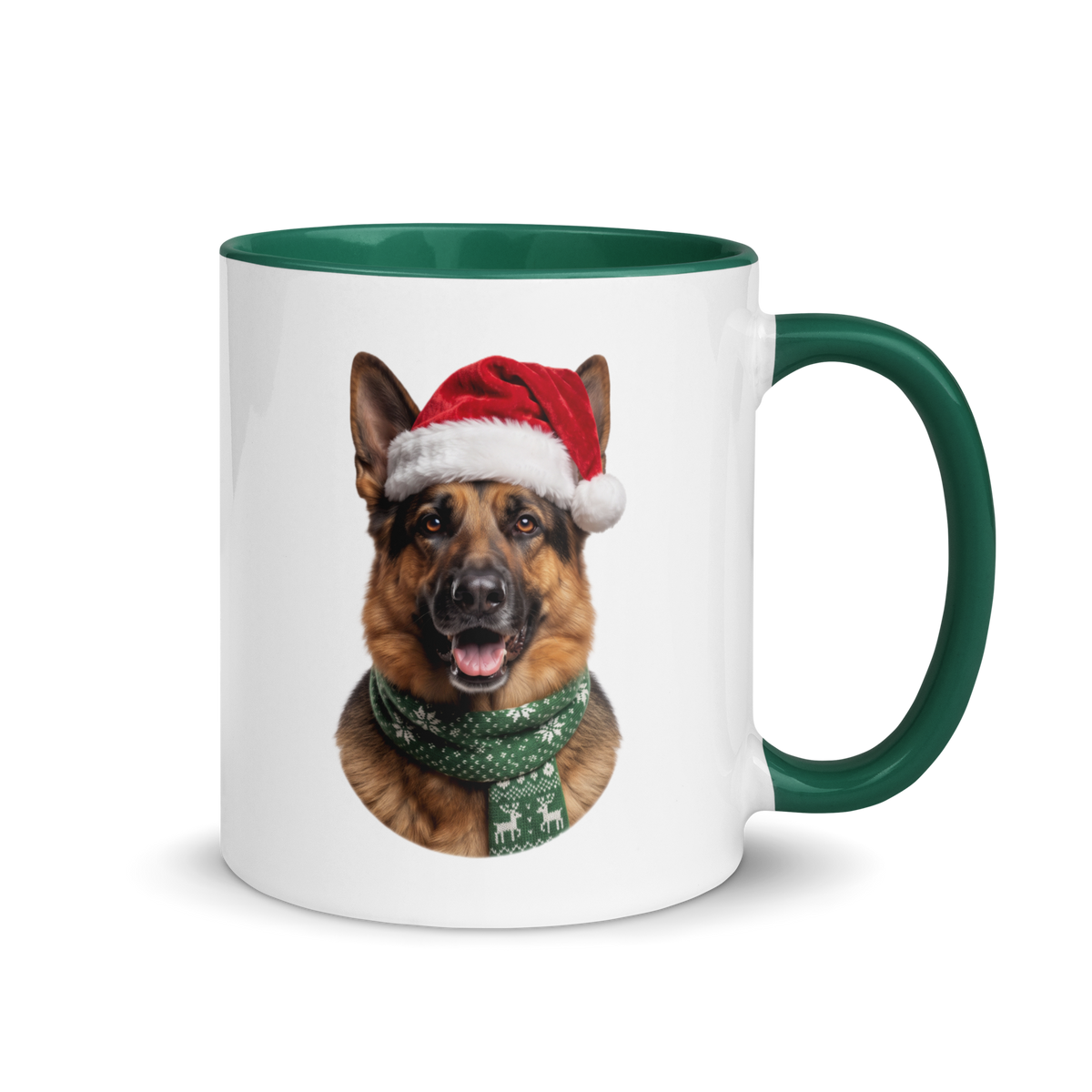 German Shepherd Ceramic Mug with Color Inside