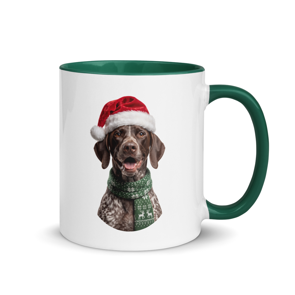 German Shorthaired Pointer Ceramic Mug with Color Inside