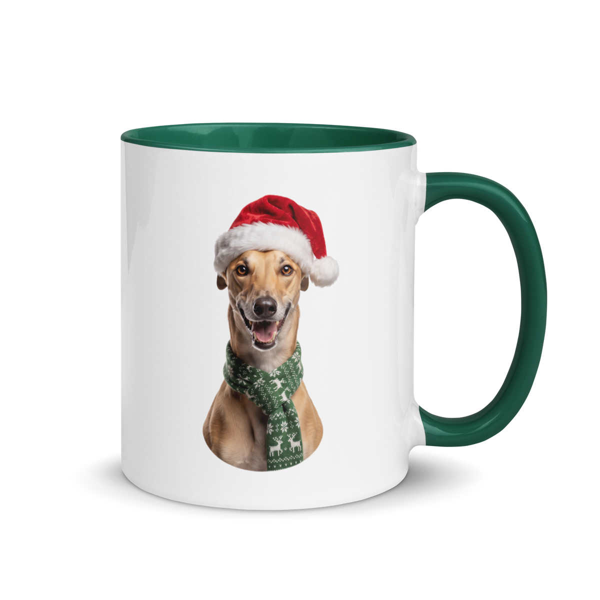 Greyhound Ceramic Mug with Color Inside