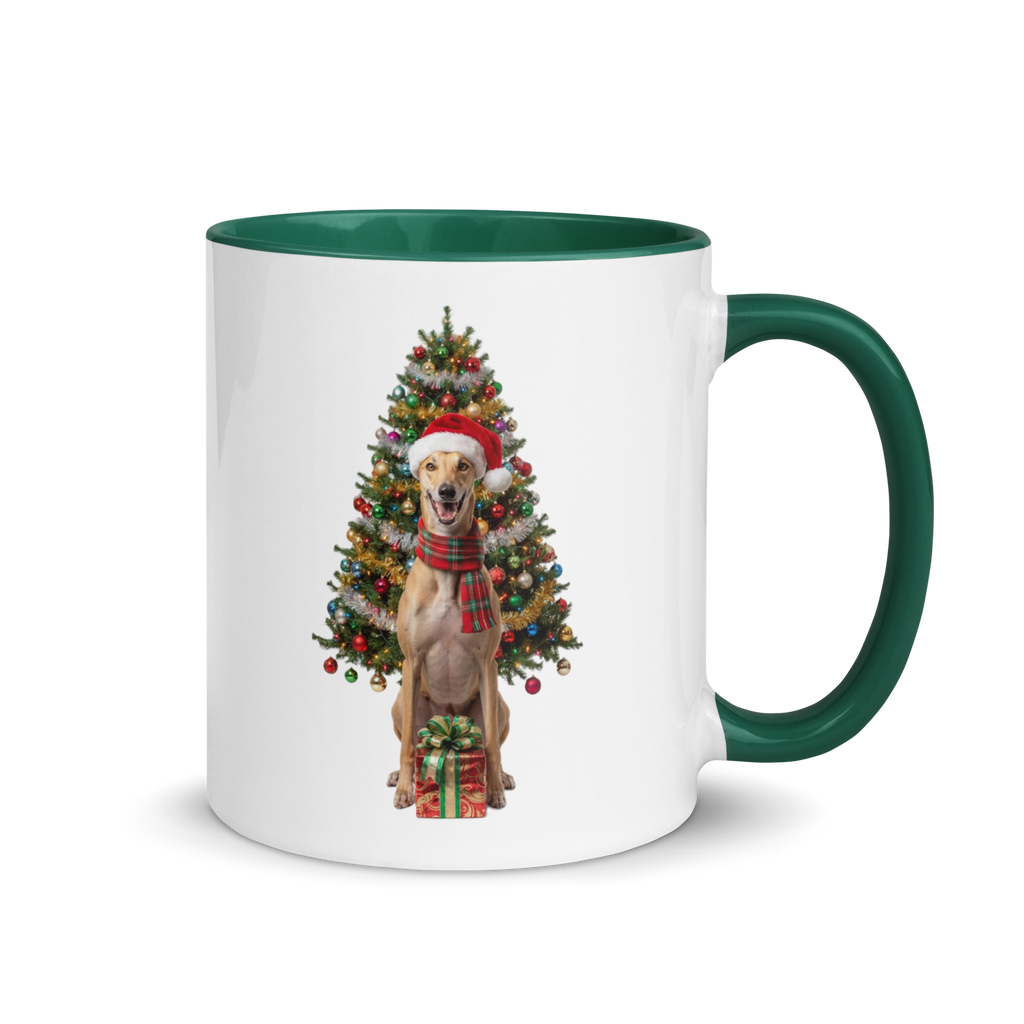 Greyhound Ceramic Christmas Mug