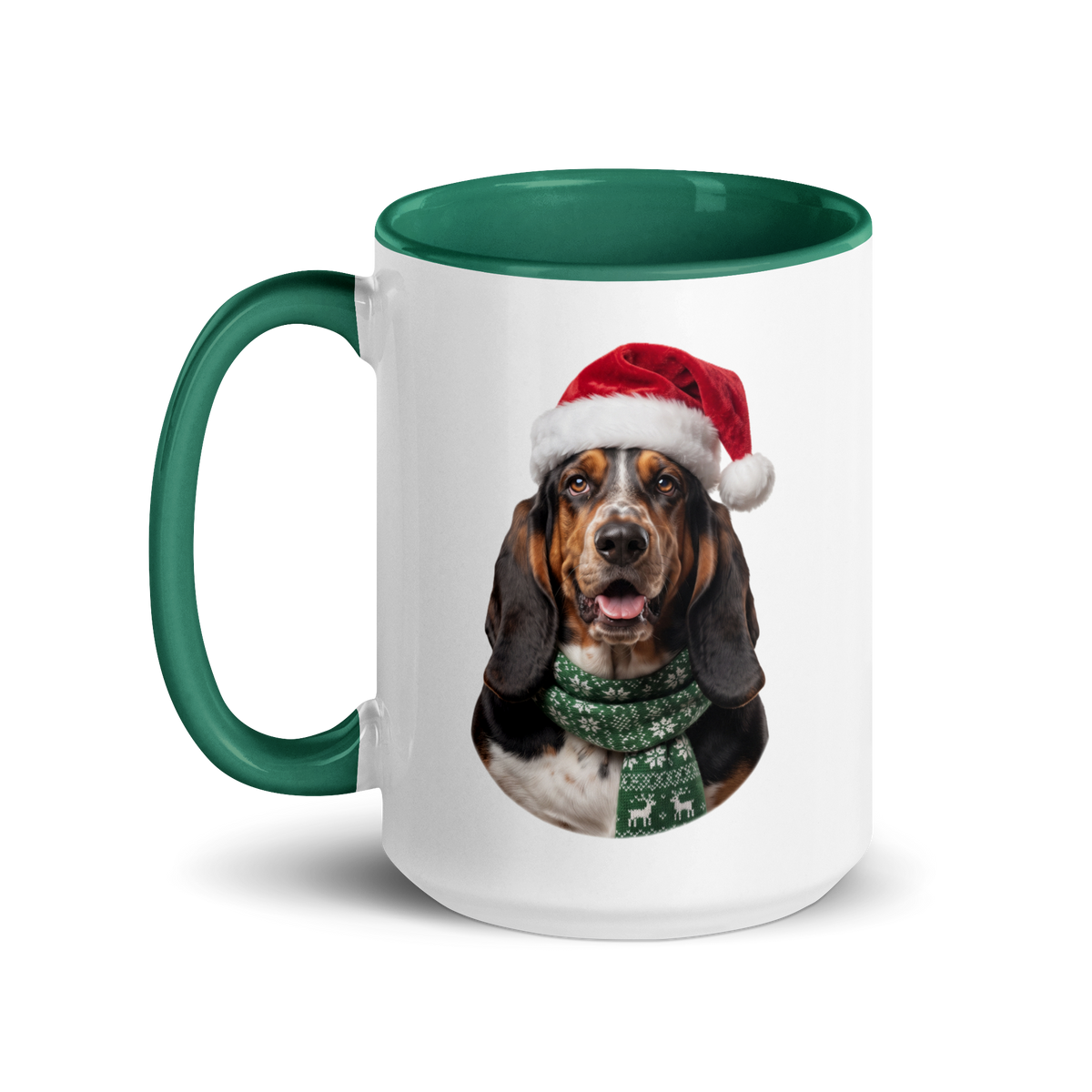 Basset Hound Ceramic Mug with Color Inside