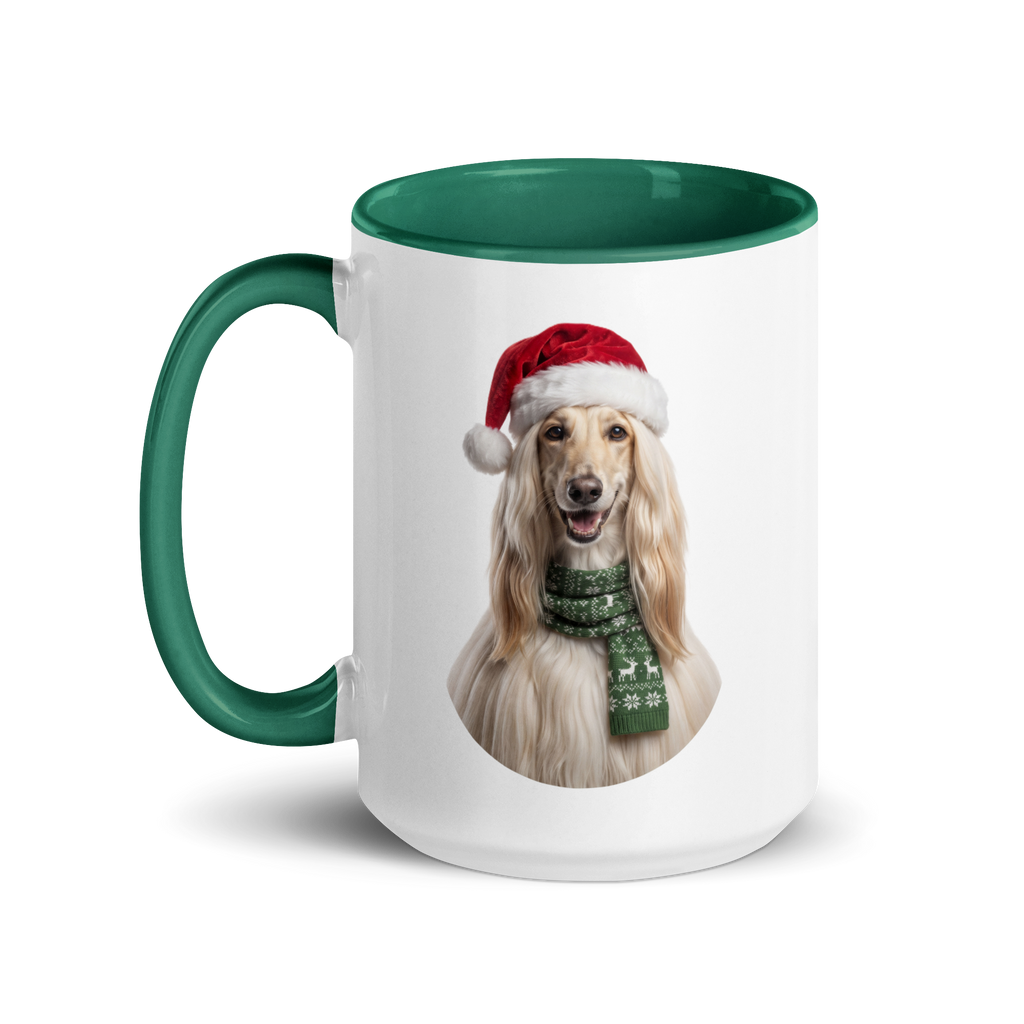 Afghan Hound Ceramic Mug with Color Inside