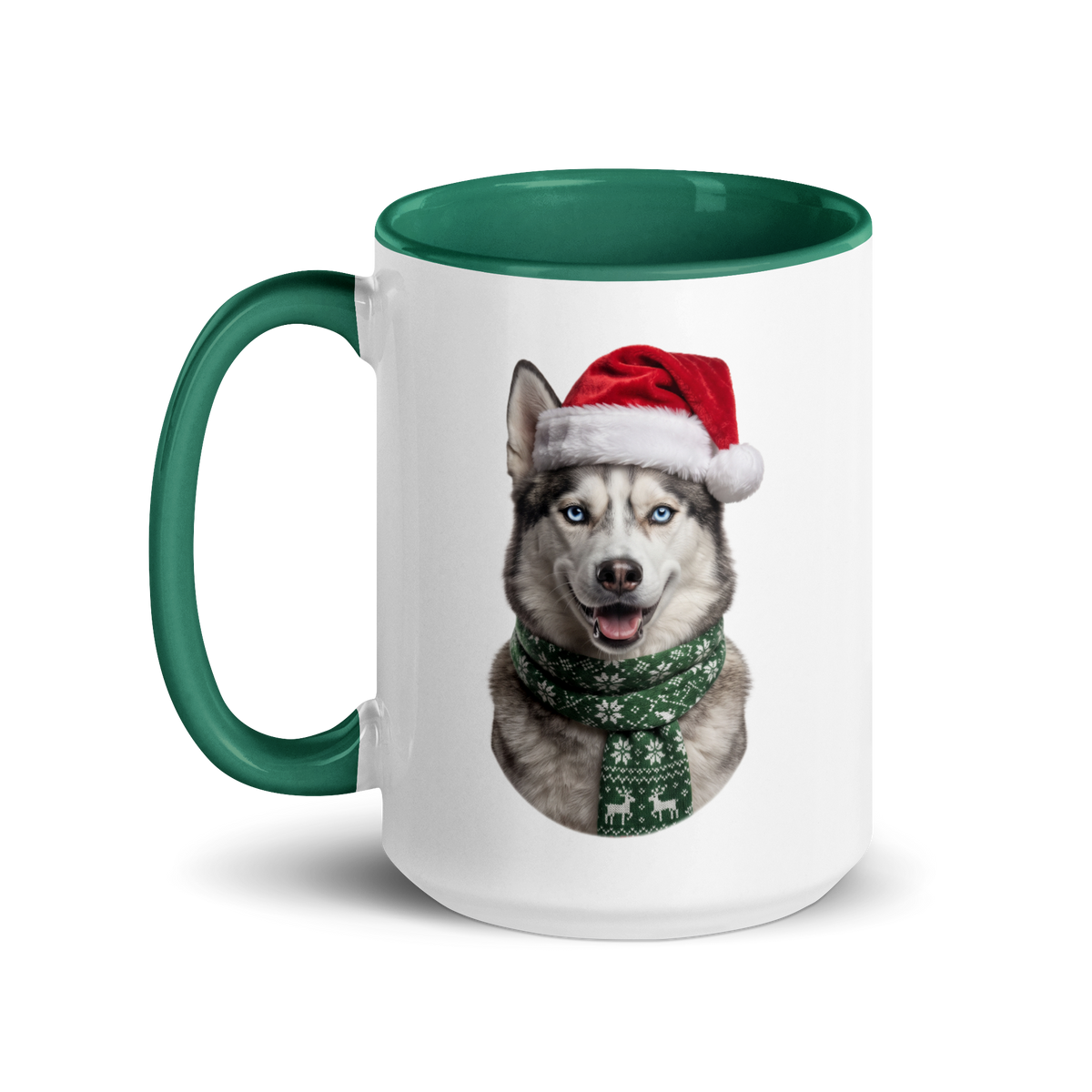 Alaskan Husky Ceramic Mug with Color Inside