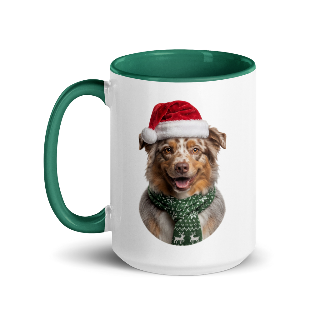 Australian Shepherd Ceramic Mug with Color Inside