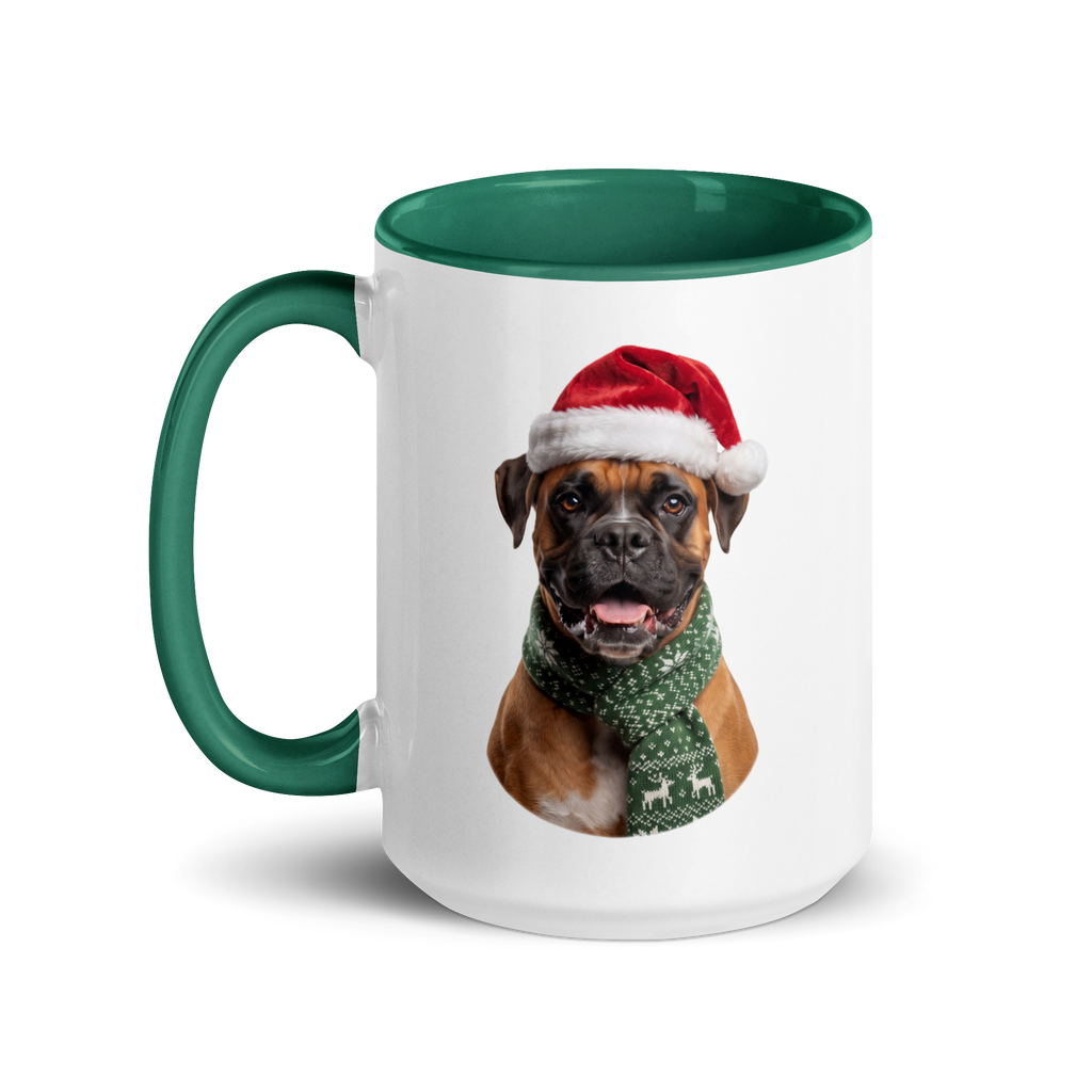 Boxer Ceramic Mug with Color Inside