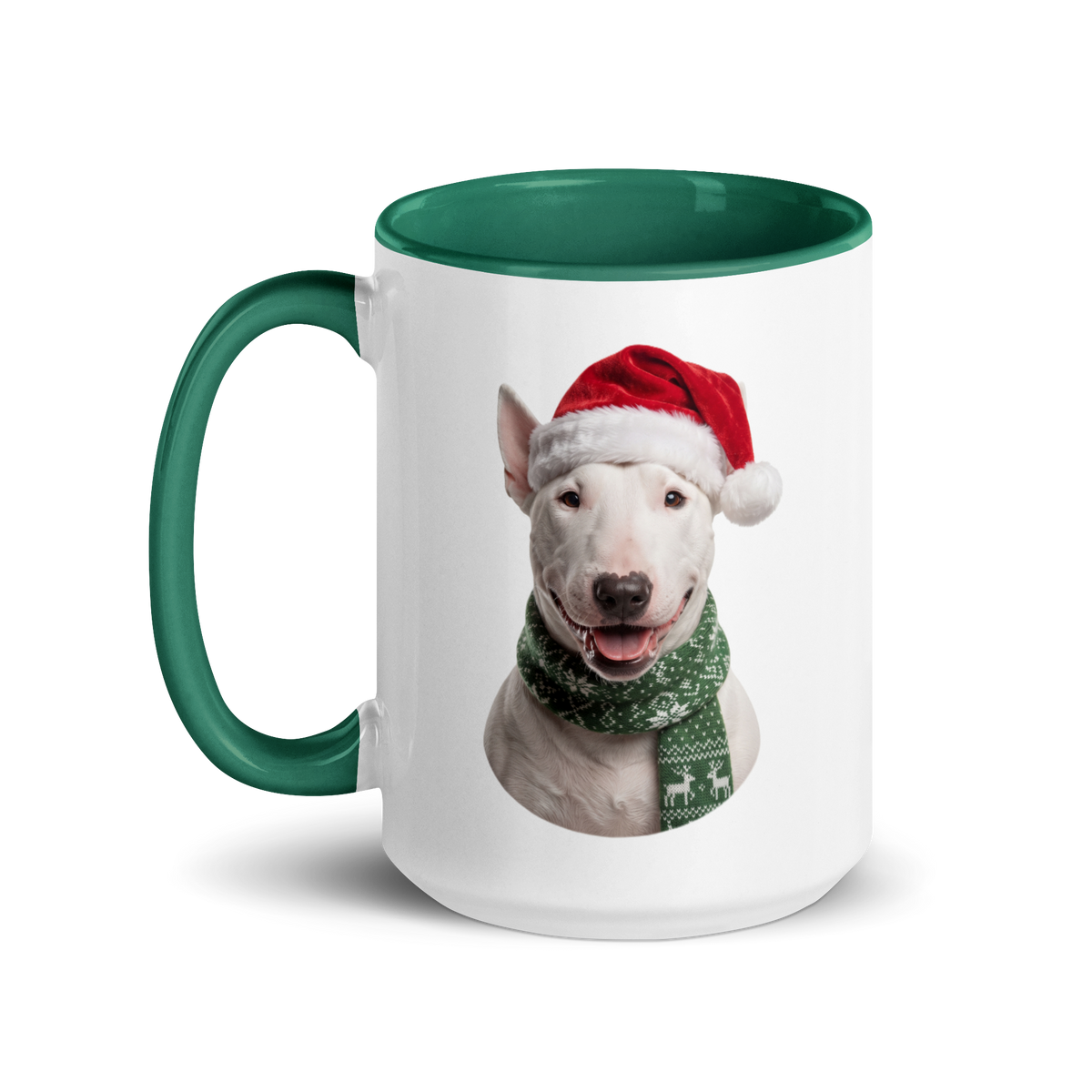 Bull Terrier Ceramic Mug with Color Inside