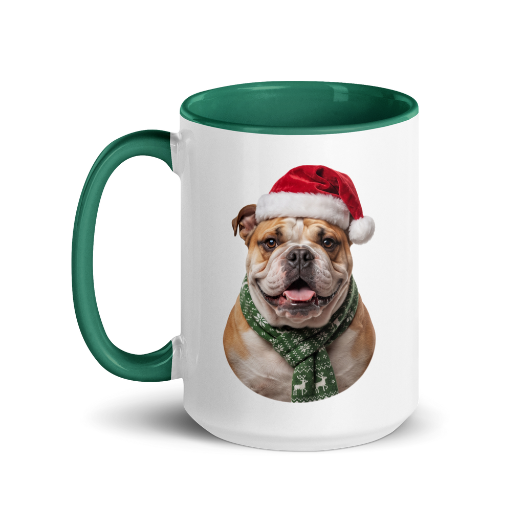 Bulldog Ceramic Mug with Color Inside