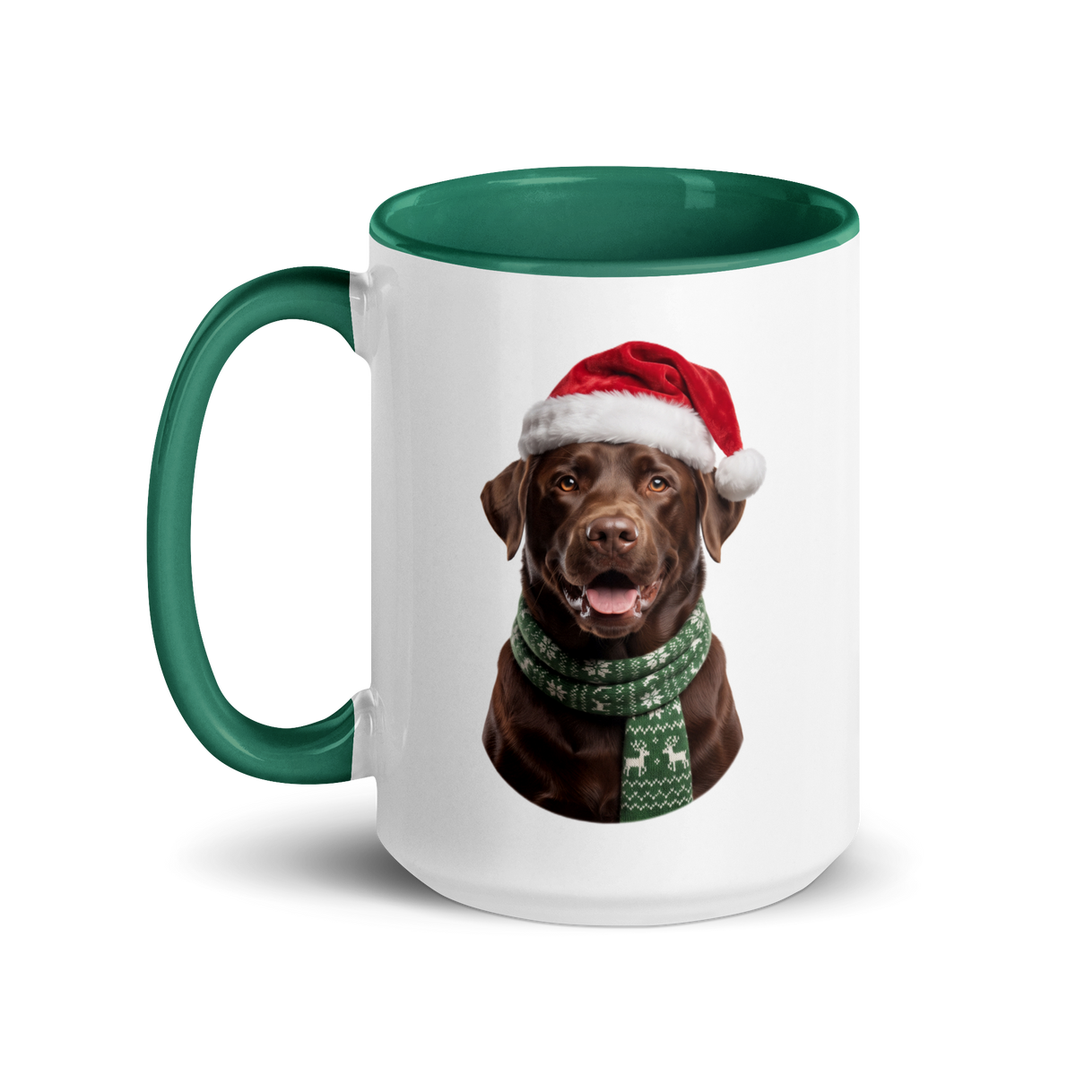 Chocolate Labrador Ceramic Mug with Color Inside
