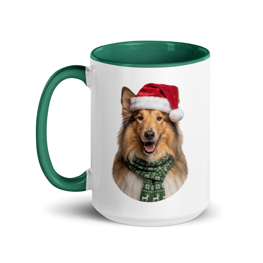 Collie Ceramic Mug with Color Inside