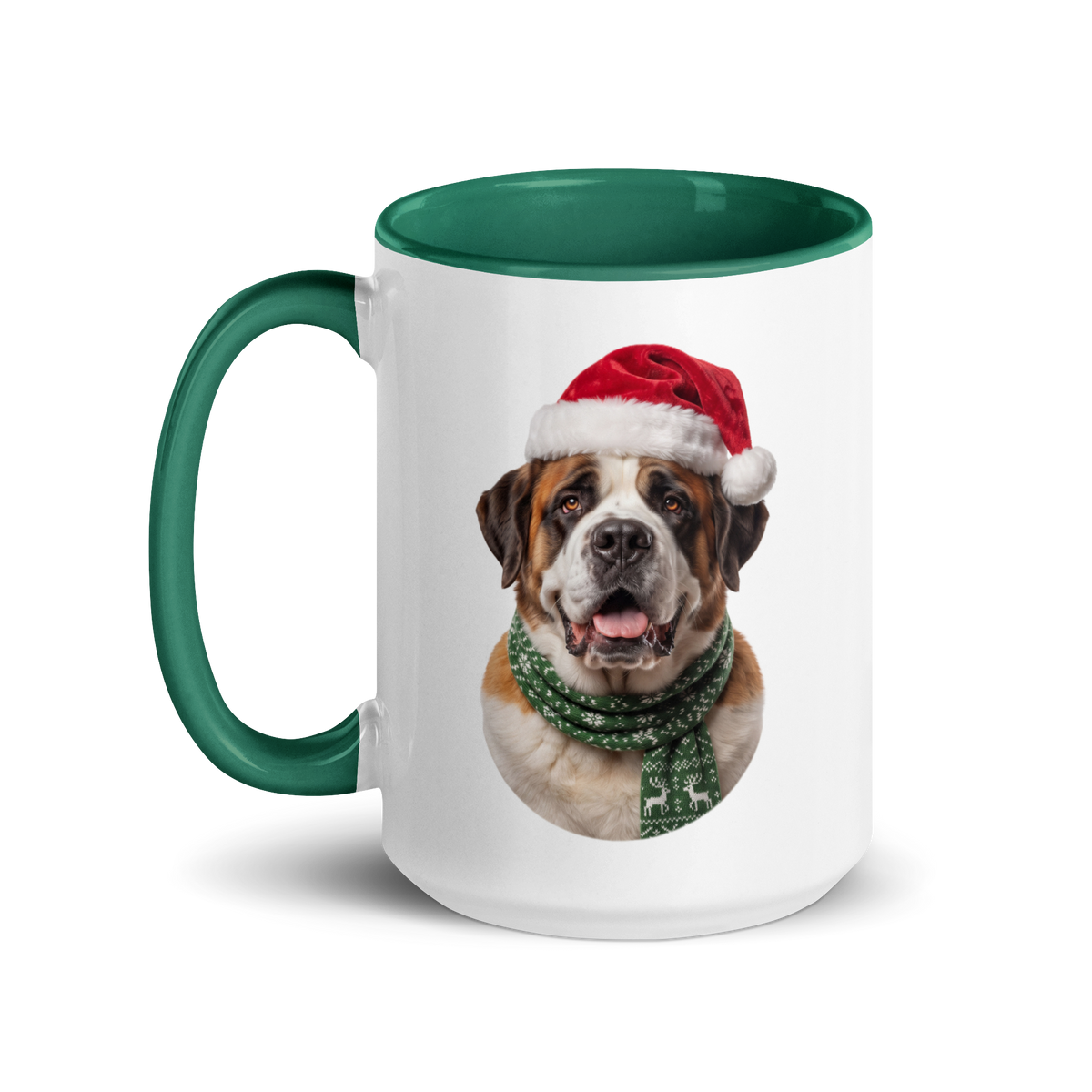 Saint Bernard Ceramic Mug with Color Inside