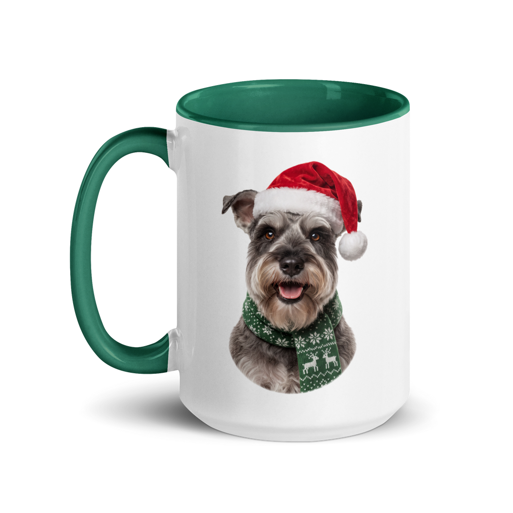 Schnauzer Ceramic Mug with Color Inside