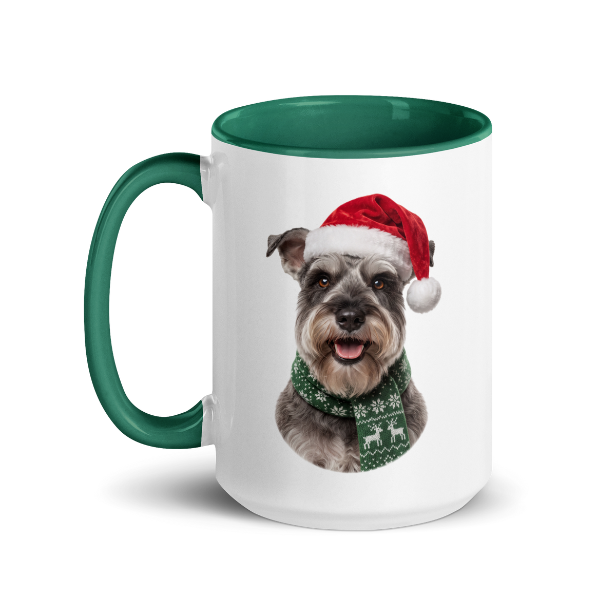 Schnauzer Ceramic Mug with Color Inside
