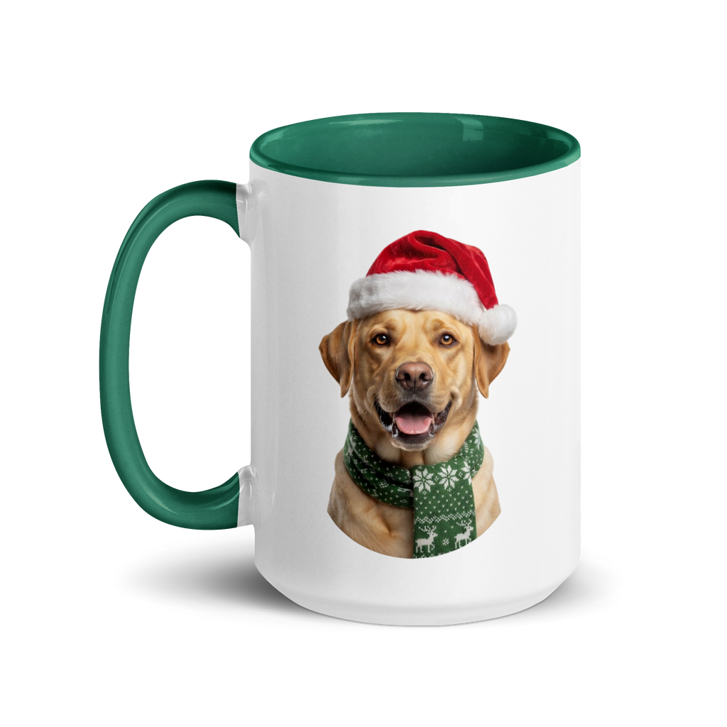 Yellow Labrador Ceramic Mug with Color Inside
