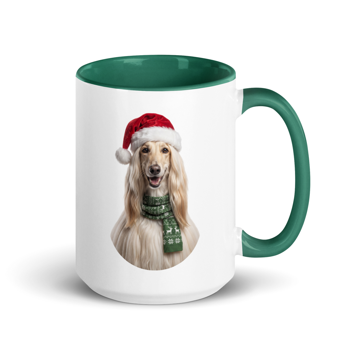 Afghan Hound Ceramic Mug with Color Inside