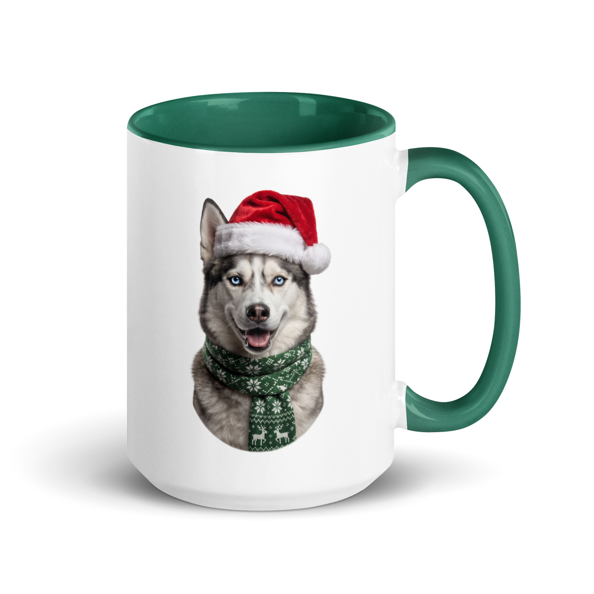 Alaskan Husky Ceramic Mug with Color Inside