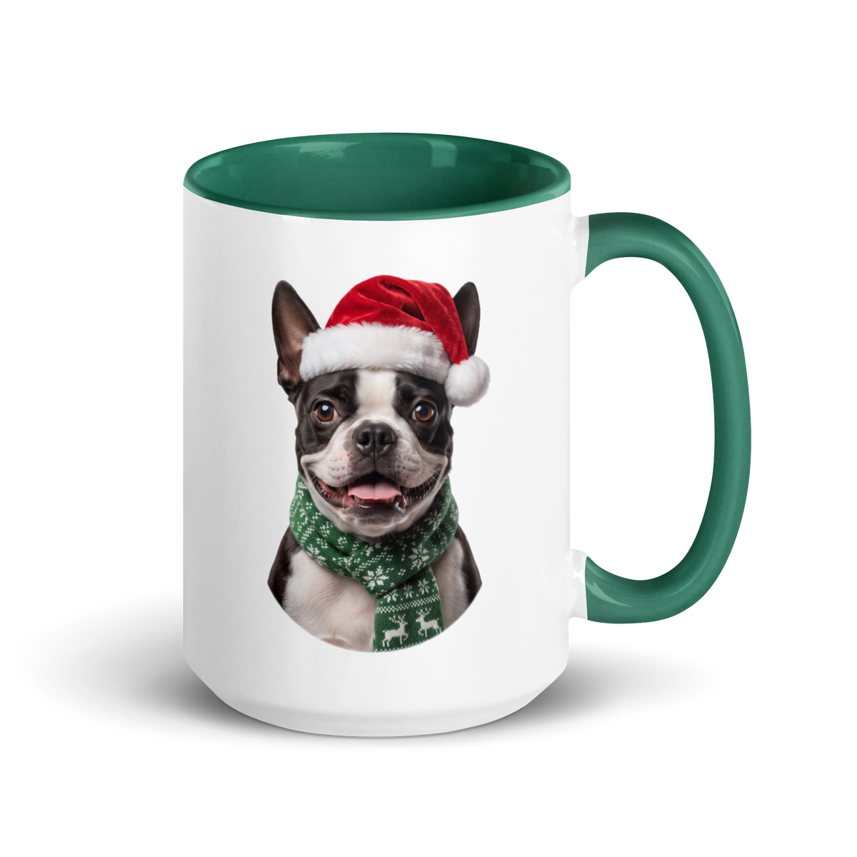 Boston Terrier Ceramic Mug with Color Inside